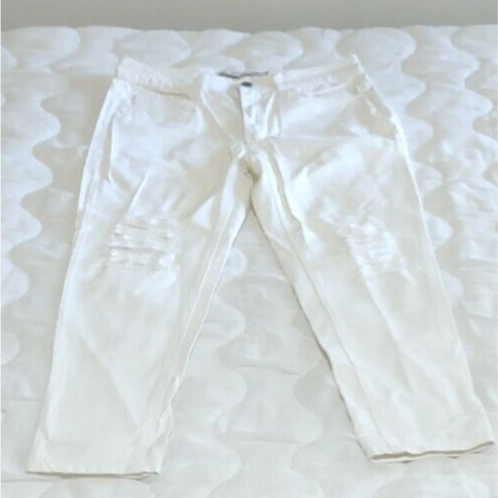 JW Signature Jeans Womens M 31x26 Distressed White Designer